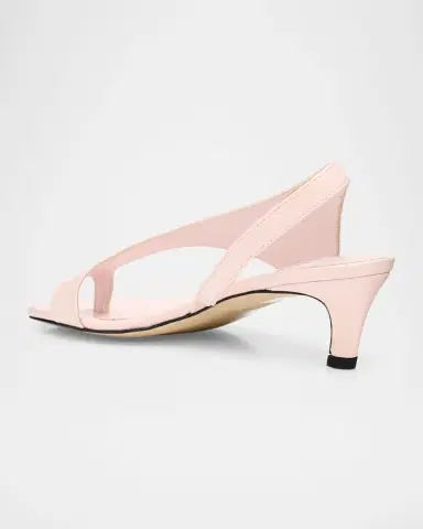 Toteme Leather Kitten-Heel Thong Sandals | Thumbnail 3