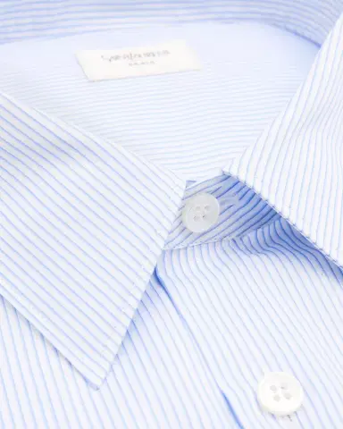 Saint Laurent Men's Striped Cotton Dress Shirt | Thumbnail 2