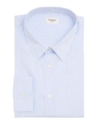 Saint Laurent Men's Striped Cotton Dress Shirt | Thumbnail 1