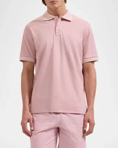 Bugatchi Men's Pima Cotton Short-Sleeve Polo Shirt | Thumbnail 3 Bugatchi Men's Pima Cotton Short-Sleeve Polo Shirt | Thumbnail 3