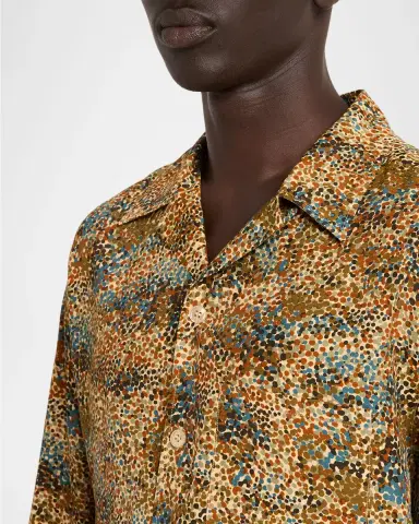 Saint Laurent Men's Confetti Viscose Short-Sleeve Shirt | Thumbnail 5