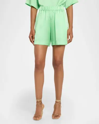 Sablyn Brynn High-Rise Pull-On Silk Shorts | Thumbnail 4 Sablyn Brynn High-Rise Pull-On Silk Shorts | Thumbnail 4