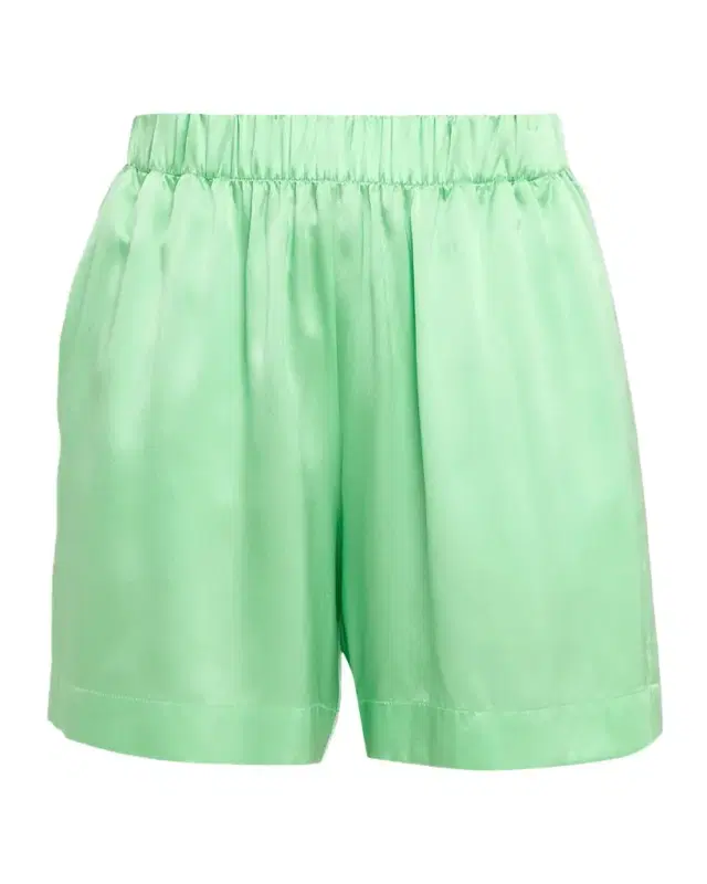 Brynn High-Rise Pull-On Silk Shorts