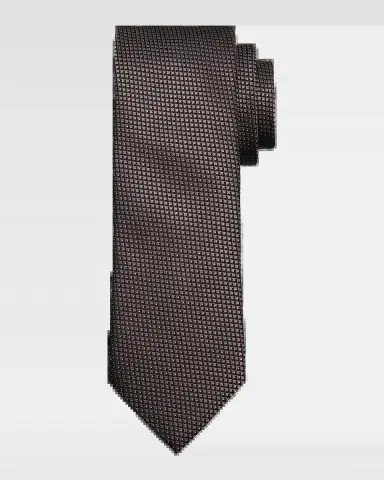 ZEGNA Men's Micro-Geometric Silk Jacquard Tie | Thumbnail 2