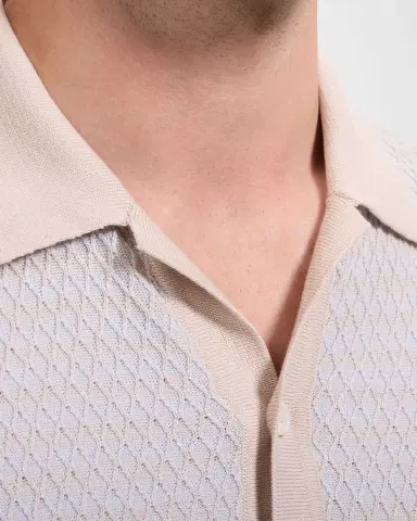 Bugatchi Men's Two-Tone Honeycomb Button-Front Sweater | Thumbnail 4 Bugatchi Men's Two-Tone Honeycomb Button-Front Sweater | Thumbnail 4