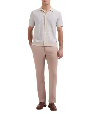 Bugatchi Men's Two-Tone Honeycomb Button-Front Sweater | Thumbnail 1 Bugatchi Men's Two-Tone Honeycomb Button-Front Sweater | Thumbnail 1