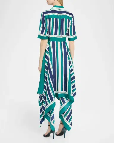 Simkhai Abrielle Striped Handkerchief Midi Dress | Thumbnail 3 Simkhai Abrielle Striped Handkerchief Midi Dress | Thumbnail 3