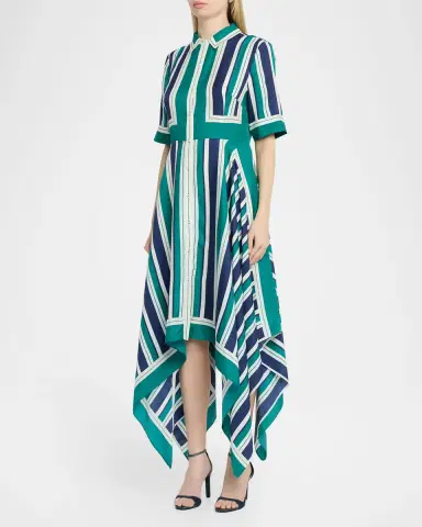 Simkhai Abrielle Striped Handkerchief Midi Dress | Thumbnail 4 Simkhai Abrielle Striped Handkerchief Midi Dress | Thumbnail 4