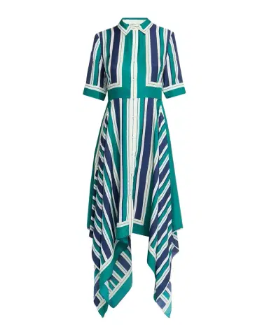 Simkhai Abrielle Striped Handkerchief Midi Dress | Thumbnail 1 Simkhai Abrielle Striped Handkerchief Midi Dress | Thumbnail 1