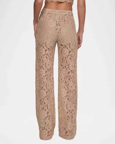 L'Agence Livvy Floral Lace Straight-Leg Trousers | Thumbnail 2