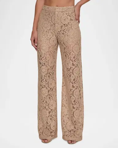 L'Agence Livvy Floral Lace Straight-Leg Trousers | Thumbnail 4