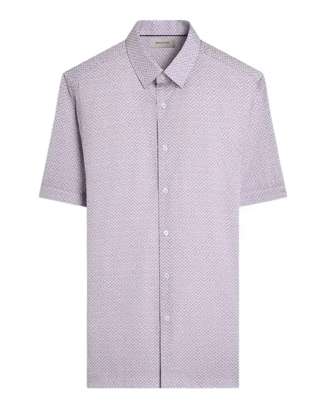 Bugatchi Men 's Orson Floral-Print Cotton Short-Sleeve Shirt