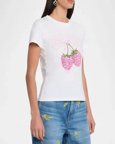 Ganni Baby-Fit Graphic Tee | Thumbnail 4