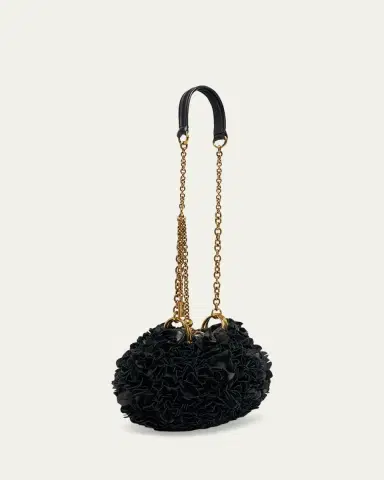 Chloé Plisse Ruffle Leather Shoulder Bag | Thumbnail 3 Chloé Plisse Ruffle Leather Shoulder Bag | Thumbnail 3