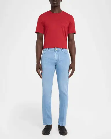 Stefano Ricci Five-Pocket Cotton-Blend Jeans | Thumbnail 2 Stefano Ricci Five-Pocket Cotton-Blend Jeans | Thumbnail 2