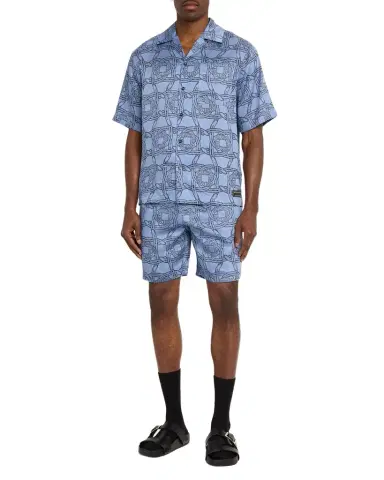 Scotch & Soda Men's Logo Horseshoe-Printed Short-Sleeve Shirt | Thumbnail 1