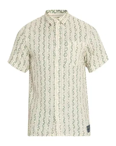 Scotch & Soda Men's Horseshoe Stripe Linen Short-Sleeve Shirt | Thumbnail 1 Scotch & Soda Men's Horseshoe Stripe Linen Short-Sleeve Shirt | Thumbnail 1
