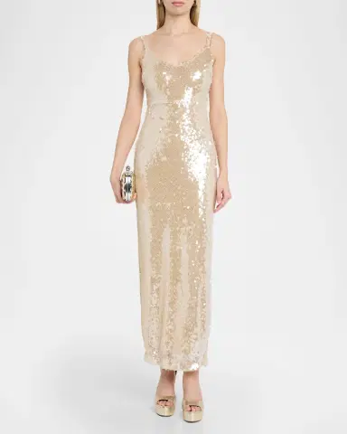 L'AGENCE Karma Sequined Maxi Dress | Thumbnail 2 L'AGENCE Karma Sequined Maxi Dress | Thumbnail 2