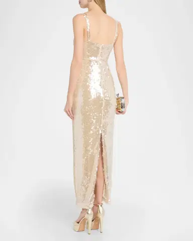 L'AGENCE Karma Sequined Maxi Dress | Thumbnail 3 L'AGENCE Karma Sequined Maxi Dress | Thumbnail 3