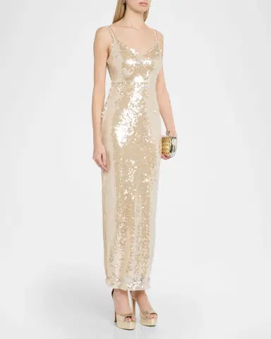 L'AGENCE Karma Sequined Maxi Dress | Thumbnail 4 L'AGENCE Karma Sequined Maxi Dress | Thumbnail 4