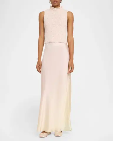 Sablyn Grace Scallop-Trim Silk Maxi Skirt | Thumbnail 2 Sablyn Grace Scallop-Trim Silk Maxi Skirt | Thumbnail 2