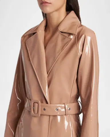 Dolce & Gabbana Coated Faux Leather Belted Trench Coat | Thumbnail 5 Dolce & Gabbana Coated Faux Leather Belted Trench Coat | Thumbnail 5