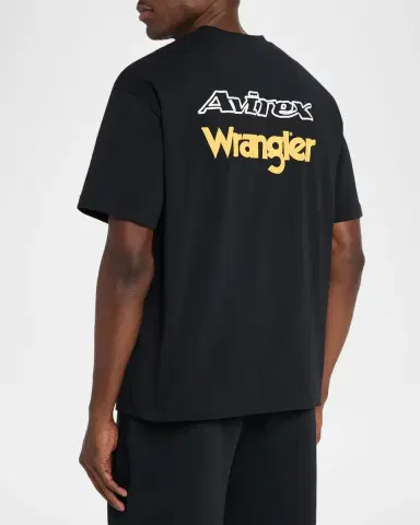 Avirex x Wrangle Men's Multi-Patch Crewneck T-Shirt | Thumbnail 3
