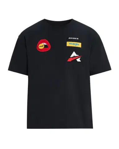 Avirex x Wrangle Men's Multi-Patch Crewneck T-Shirt | Thumbnail 1