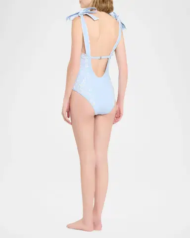 Simkhai Laurie Embroidered One-Piece Swimsuit | Thumbnail 2 Simkhai Laurie Embroidered One-Piece Swimsuit | Thumbnail 2