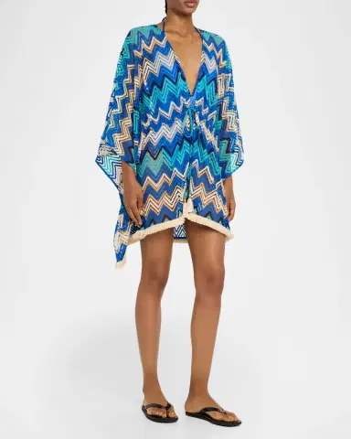 Ramy Brook Chevron Lauryn Mini Dress Coverup | Thumbnail 4