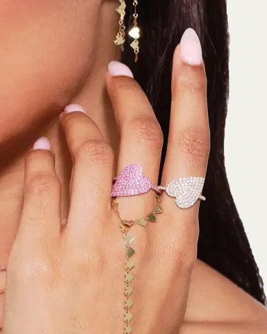 Lana Wrapped Heart Pink Sapphire Ring | Thumbnail 2 Lana Wrapped Heart Pink Sapphire Ring | Thumbnail 2