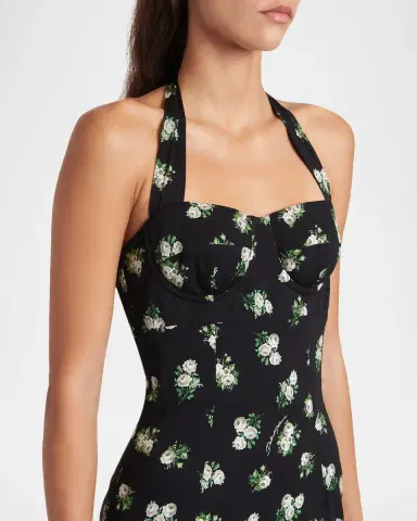 Dolce & Gabbana Floral Bustier Halter Mini Dress | Thumbnail 5 Dolce & Gabbana Floral Bustier Halter Mini Dress | Thumbnail 5