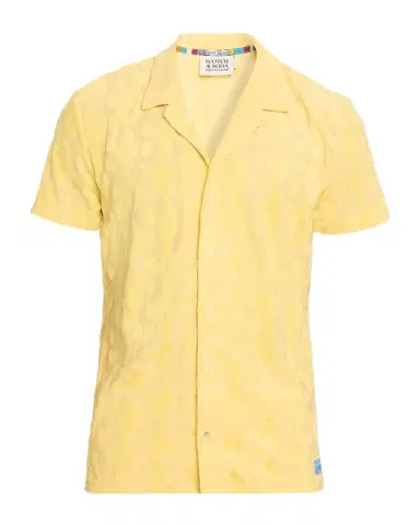 Scotch & Soda Men's Terry Jacquard Short-Sleeve Shirt | Thumbnail 1 Scotch & Soda Men's Terry Jacquard Short-Sleeve Shirt | Thumbnail 1