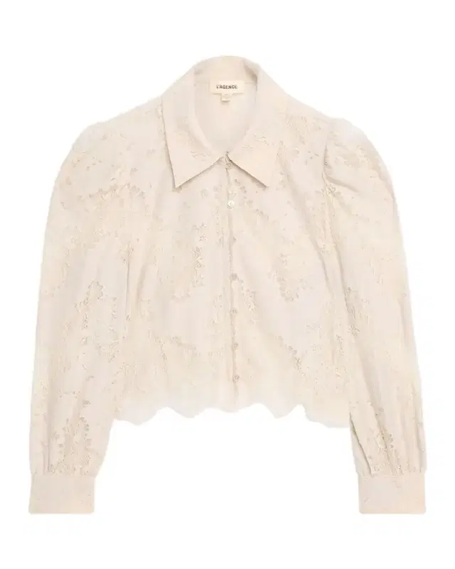 Anita Lace Button-Front Blouse