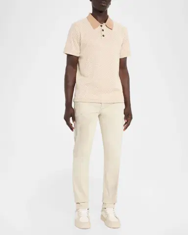 Scotch & Soda Men's Collared Short-Sleeve Jacquard Shirt | Thumbnail 2 Scotch & Soda Men's Collared Short-Sleeve Jacquard Shirt | Thumbnail 2