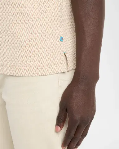 Scotch & Soda Men's Collared Short-Sleeve Jacquard Shirt | Thumbnail 5 Scotch & Soda Men's Collared Short-Sleeve Jacquard Shirt | Thumbnail 5