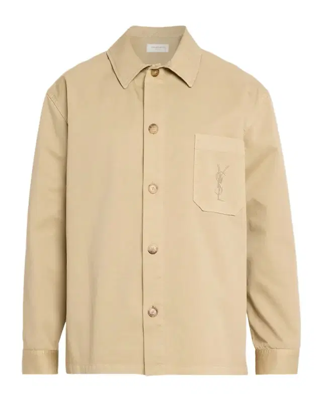 Saint Laurent Men 's Downtown Cassandre-Pocket Overshirt