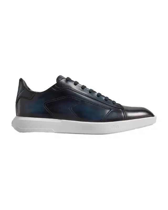Berluti Men 's Stellar Leather Low-Top Sneakers