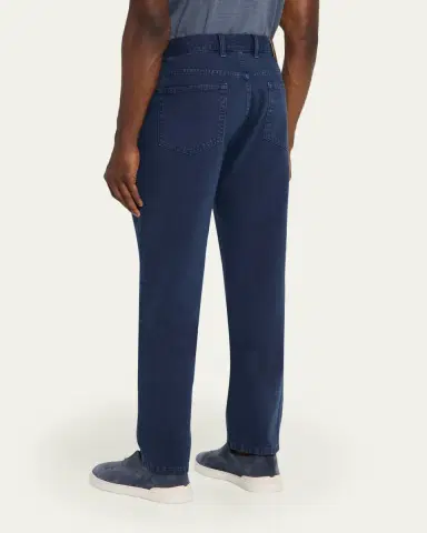 Zegna Men's Pure Cotton Slim Fit Five-Pocket Jeans | Thumbnail 7