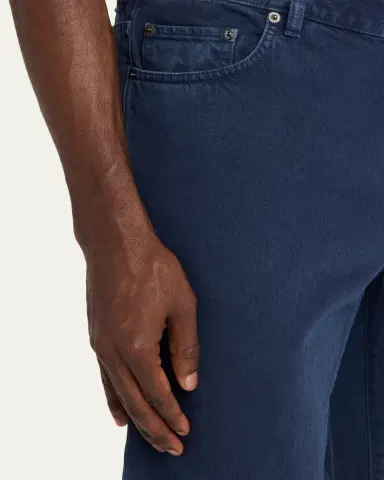 Zegna Men's Pure Cotton Slim Fit Five-Pocket Jeans | Thumbnail 9