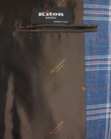 Kiton Men's Wool, Silk and Linen Glen Plaid Single-Breasted Sport Coat | Thumbnail 5 Kiton Men's Wool, Silk and Linen Glen Plaid Single-Breasted Sport Coat | Thumbnail 5