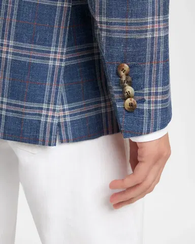 Kiton Men's Wool, Silk and Linen Glen Plaid Single-Breasted Sport Coat | Thumbnail 7 Kiton Men's Wool, Silk and Linen Glen Plaid Single-Breasted Sport Coat | Thumbnail 7