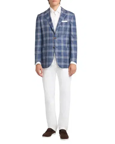 Kiton Men's Wool, Silk and Linen Glen Plaid Single-Breasted Sport Coat | Thumbnail 1 Kiton Men's Wool, Silk and Linen Glen Plaid Single-Breasted Sport Coat | Thumbnail 1