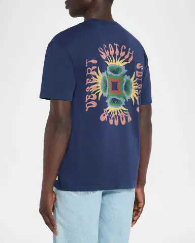 Scotch & Soda Men's Graphic Logo Cotton T-Shirt | Thumbnail 3