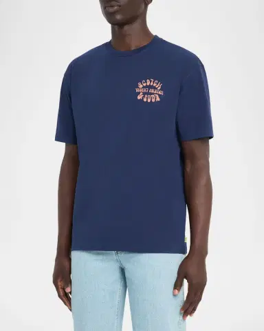 Scotch & Soda Men's Graphic Logo Cotton T-Shirt | Thumbnail 4