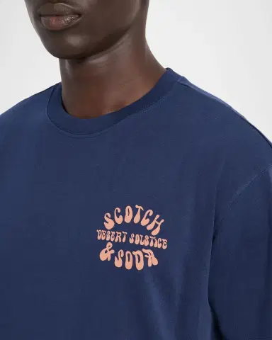 Scotch & Soda Men's Graphic Logo Cotton T-Shirt | Thumbnail 5