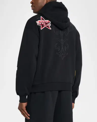 AVIREX x Wrangle Men's Multi-Patch Cotton Hoodie | Thumbnail 2