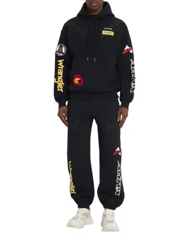 AVIREX x Wrangle Men's Multi-Patch Cotton Hoodie | Thumbnail 1
