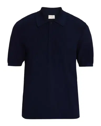 Saint Laurent en's Cotton Knit Short-Sleeve Polo Sweater | Thumbnail 1