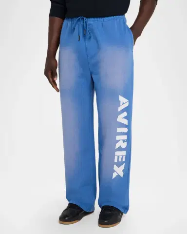 Avirex Men's Distress Icon Fleece Drawstring Pants | Thumbnail 3 Avirex Men's Distress Icon Fleece Drawstring Pants | Thumbnail 3